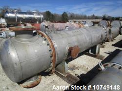 Used – Praj Industries 1185 sq. ft. Horizontal Shell & Tube Heat Exchanger – 304L SS Shell, NB Code