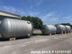 Unused 12,480-Gallon 316L Stainless Steel Reactor with Jacket and Dual Internal Coils