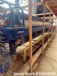 Used-JWI / Evoqua Filter Press, Model J. Polyprop Plates. Pressure tested to 4900 psi.  S/n K1706960001C.
