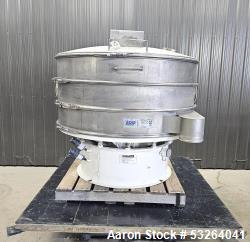 Used Sweco Vibrating Screener, Model XS60S888TLWC | 60” Diameter | 3-Deck Stainless Steel | 2.5 HP, 460V | Self-Cleaning Sandwich Screens