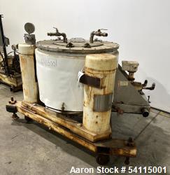 Used Tolhurst 30” Basket Centrifuge | Top Unload | 0–1000 RPM | Stainless Steel | Hydraulic Drive | 7.5 HP Motor