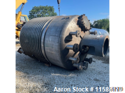 Used 3,000-Gallon T316 Stainless Steel Half-Pipe Coil Jacketed Reactor | 60 PSI Internal / 90 PSI Jacket | Agitated | Norwalk Fabrication | NB Stamped